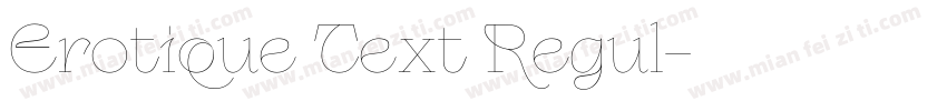 Erotique Text Regul字体转换